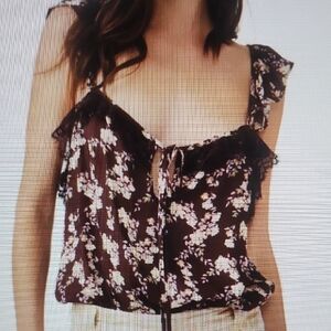 Free People Take It Away Bodysuit In Chocolate Merlot Combo Size S
